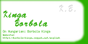 kinga borbola business card